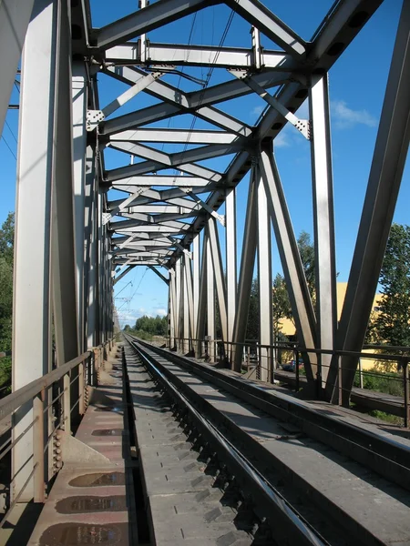 Çalışan uzak bir demiryolu — Stok fotoğraf