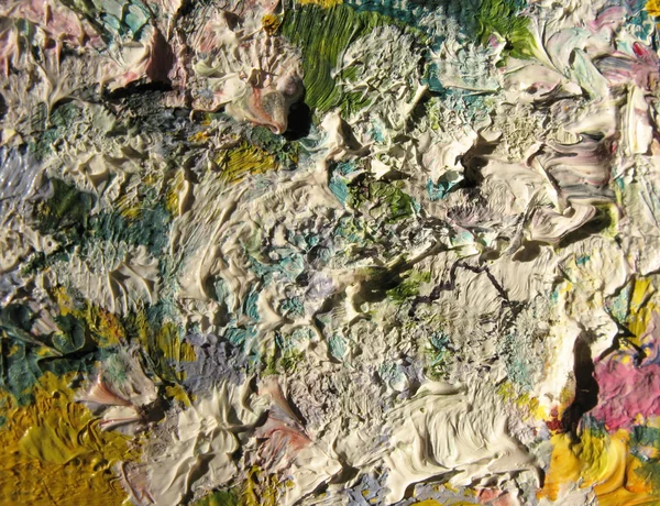 A fragment of the canvas with oil paints — Stock Photo, Image