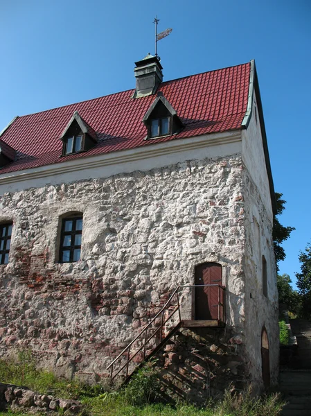Das Äußere eines alten Hauses. Wyborg — Stockfoto