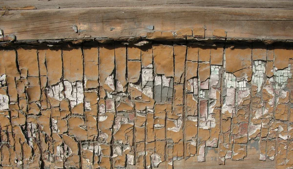 Broun wooden door with old paint — Stock Photo, Image