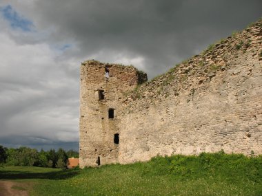 Izborsk Kalesi. Pskov bölgesi. Rusya