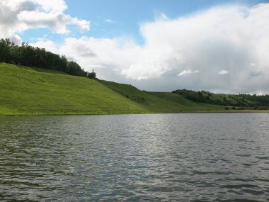 Gorodyshchens'ka Lake. Pskov region clipart