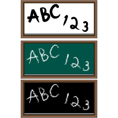 Set of 3 School Boards clipart