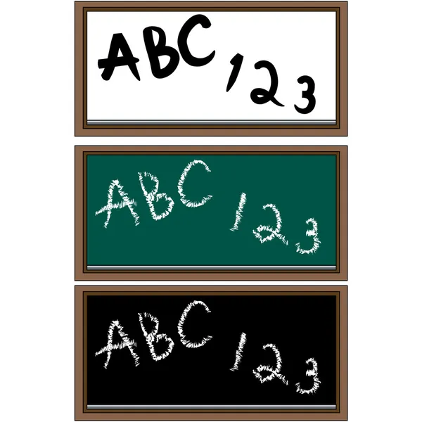 Set of 3 School Boards — Stock Vector