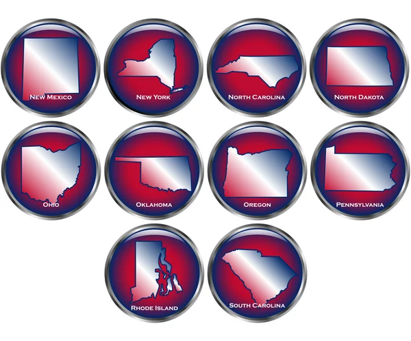 Set of State Buttons Set 4 — Stock Vector