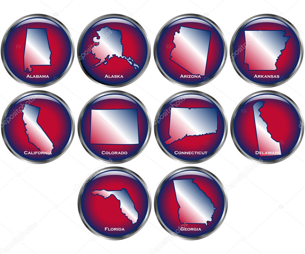 Set of State Buttons Set 1