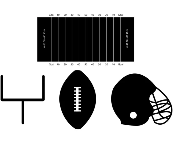 Reihe von Fußball-Silhouetten — Stockvektor