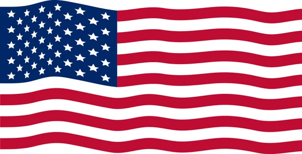 Sventolando bandiera americana — Vettoriale Stock