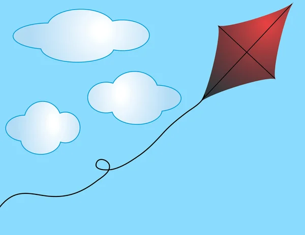 Fly-away kite achtergrond — Stockvector