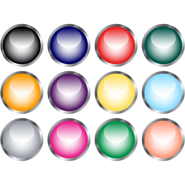 Set von pastellfarbenen Website-Buttons — Stockvektor