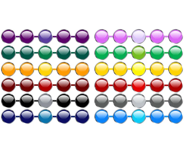 Conjunto de coloridas barras de navegación del sitio web — Archivo Imágenes Vectoriales