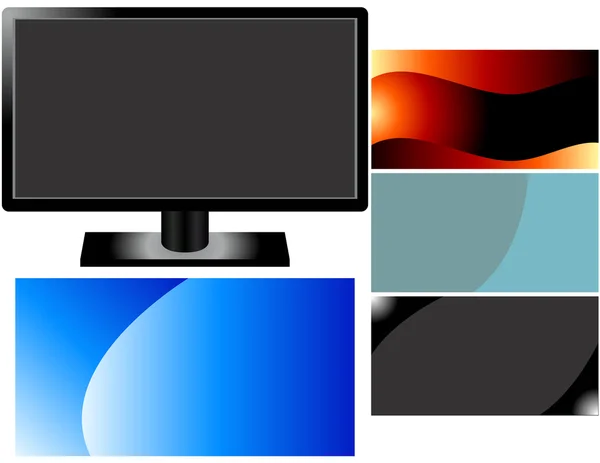 Monitor/Tv s plochou obrazovkou — Stockový vektor