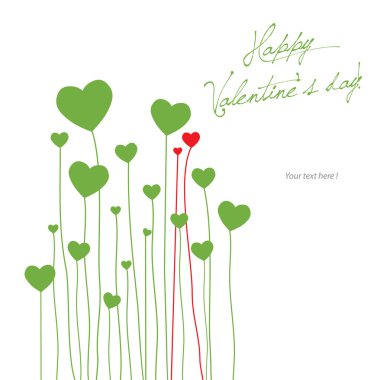 Love card with hearts clipart