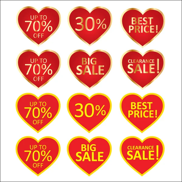 Srdce prodej — Stockový vektor