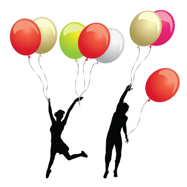 Färgstark uppsättning ballonger vektor — Stock vektor