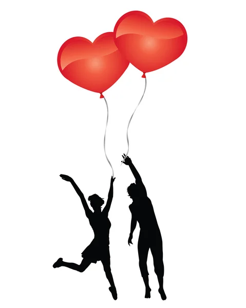 Rotkäppchen-Luftballons — Stockvektor