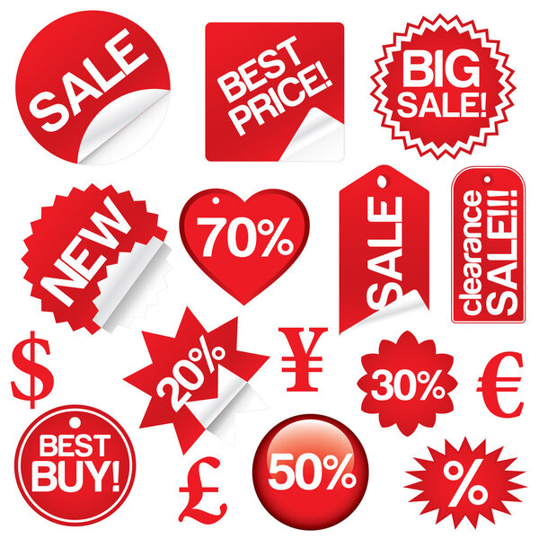 Векторный набор значков продаж
