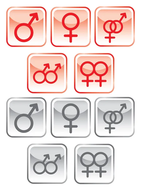 Set di simboli sessuali — Vettoriale Stock