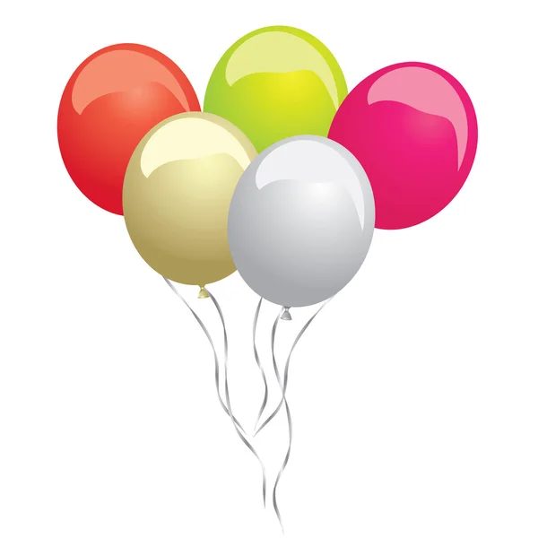 Buntes Set von Luftballons — Stockvektor