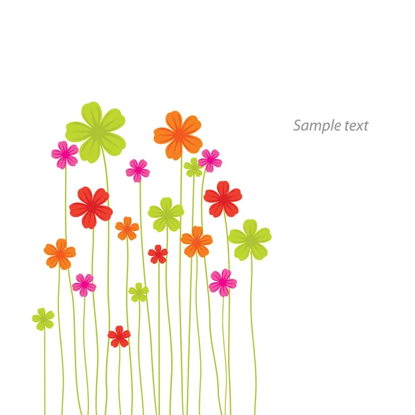 Květinová karta — Stockový vektor