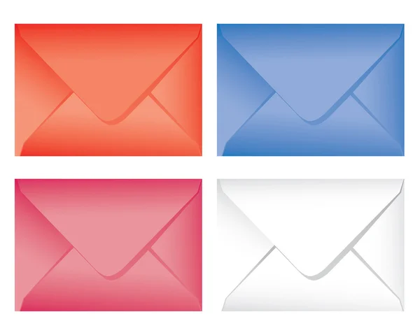 Set enveloppe colorée — Image vectorielle