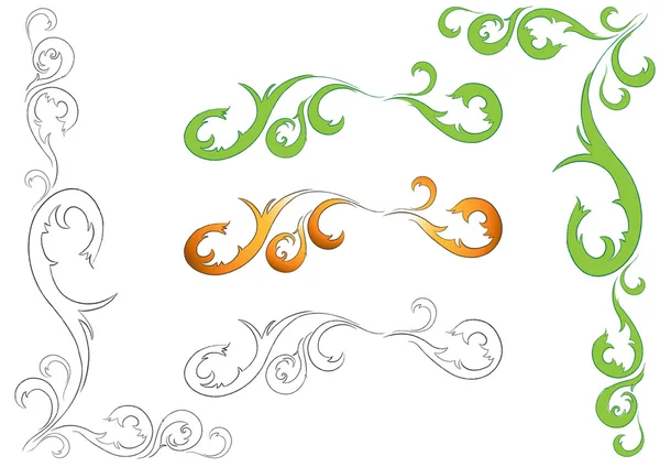 Illustratie van floral designelementen — Stockvector