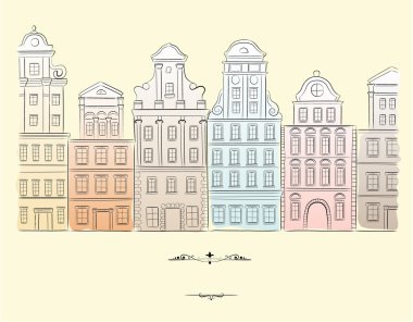 Historical buildings. clipart