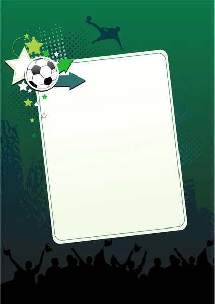 Banner de fútbol — Vector de stock