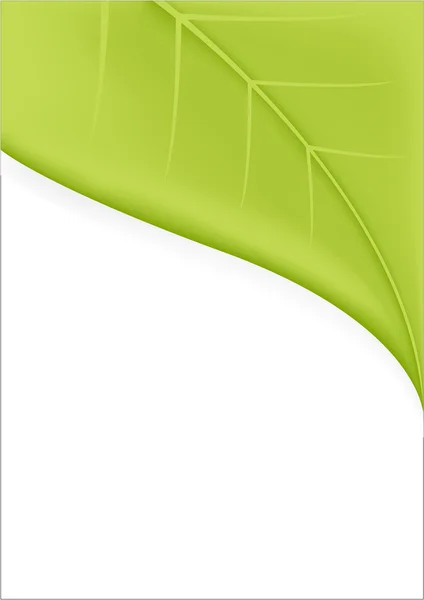 Фон з зеленим аркушем — стоковий вектор