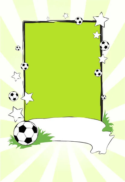 Banner de fútbol — Vector de stock