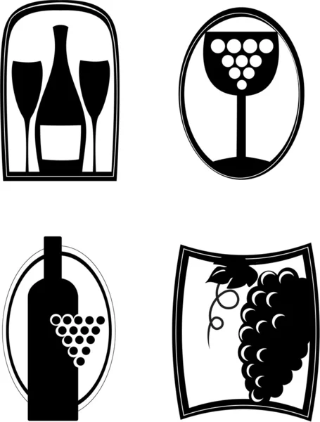 Вино іконки — стоковий вектор