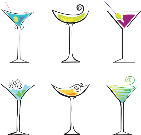 Cocktails — Stock Vector