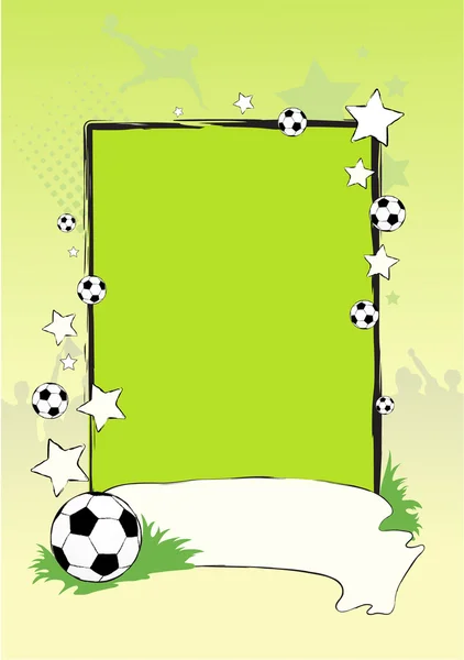 Banner de fútbol Vector — Vector de stock
