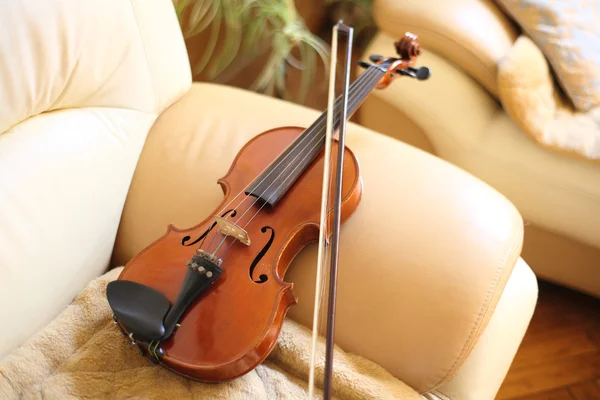 stock image Violin at home.