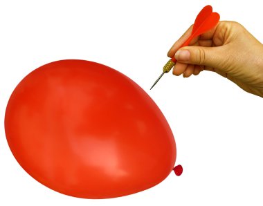 Bang! Balloon bursts. clipart