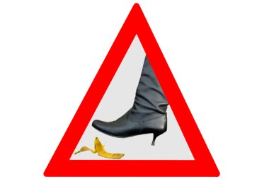 Danger - banana skin clipart
