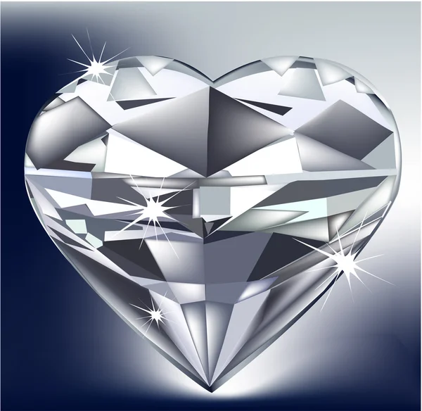 다이아몬드 하트 — 스톡 벡터