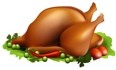 Roast chicken clipart