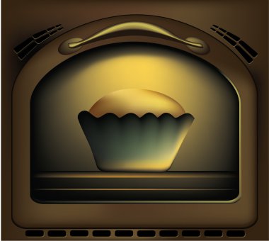 Baking Cakes In Oven clipart