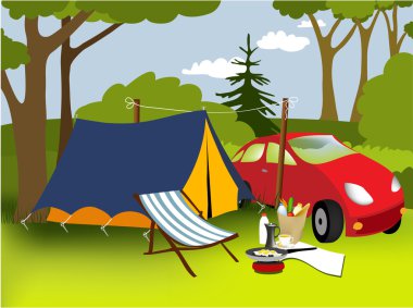 Picnic place clipart