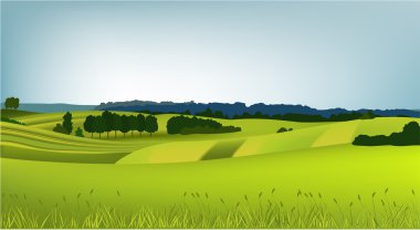 Green landscape clipart