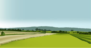 Green landscape clipart