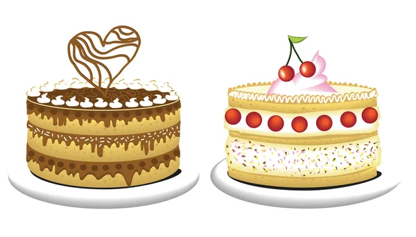 Doğum günü pastaları — Stok Vektör