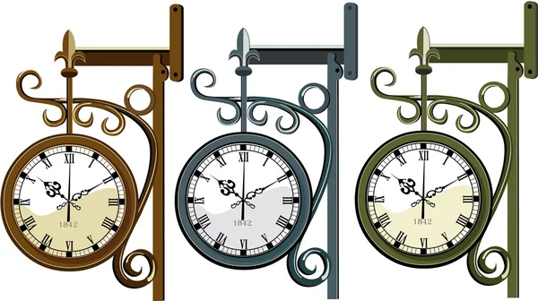 Tres relojes — Vector de stock
