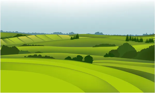 Zielony krajobraz Grafika Wektorowa