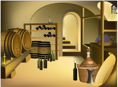 Wine cellar clipart