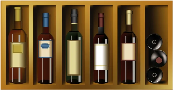 Вино склад — стоковий вектор