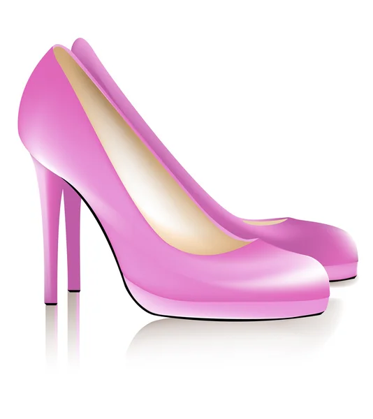 Różowy kobiety fajne buty — Wektor stockowy