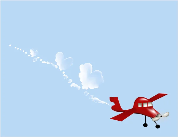 Samolot milosc — Wektor stockowy