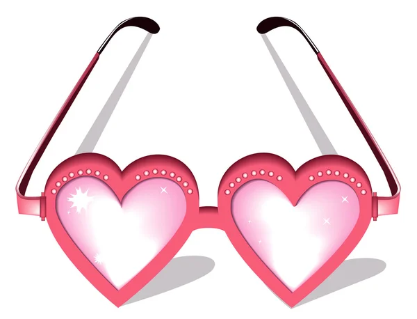 Love pink glasses — Stock Vector